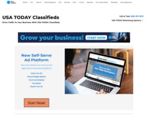 Usatodayclassifieds.com(Advertise Your Business) Screenshot