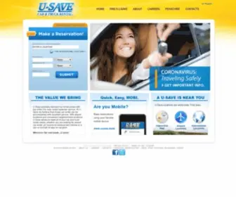 Usave.com(U-Save Car And Truck Rental) Screenshot