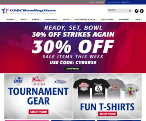 Usbcbowlingstore.com(USBC Bowling Store) Screenshot