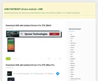 Usbdriveradb.com(ADB FASTBOOT drivers android) Screenshot