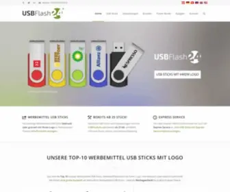 Usbflash24.at(Werbemittel USB Sticks mit Logo bedrucken) Screenshot