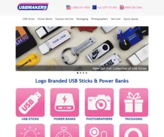 Usbmakers.com(Logo Branded & Personalised USB Sticks) Screenshot