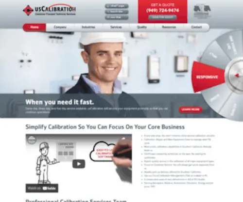 Uscal.com(ISOCalibration, NIST Traceable Calibration, Local Calibration Lab, Calibration House) Screenshot