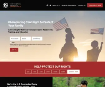 Usccasaveslives.com(Concealed Carry Association for Saving Lives) Screenshot