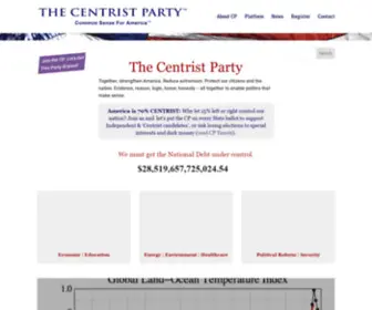 Uscentrist.org(The Centrist Party) Screenshot