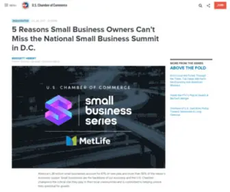 Uschambersummit.com(5 Reasons Small Business Owners Can) Screenshot