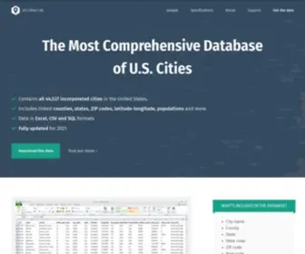 Uscitieslist.org(Cities (Excel) Screenshot