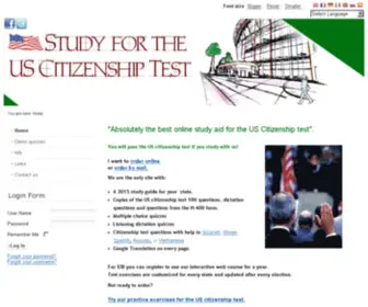 Uscitizenship.org(Study for the US citizenship test) Screenshot