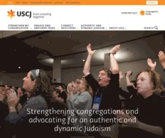 USCJ.org(We envision and pursue an authentic and dynamic Judaism) Screenshot