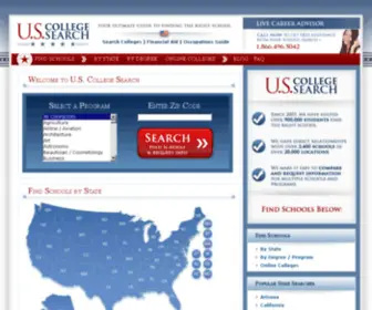 Uscollegesearch.org(U.S College Search) Screenshot
