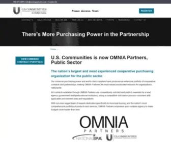 Uscommunities.org(Communities an OMNIA Partner) Screenshot