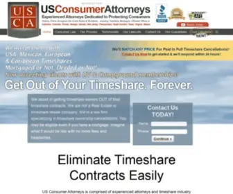 Usconsumerattorneys.com(Timeshare Mortgage Lawyer) Screenshot