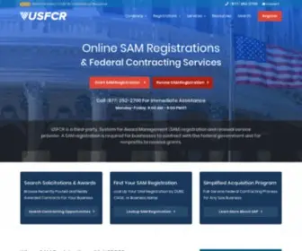 Uscontractorregistration.com(System for Award Management (SAM)) Screenshot