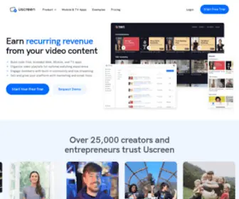 Uscreen.tv(All-in-one Video Membership Platform for Creators) Screenshot