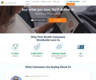 Usdelivered.com(How to shop in the US (from anywhere in the world)) Screenshot