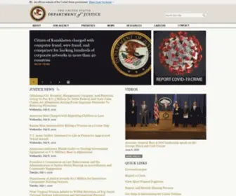 Usdoj.gov(Official website of the U.S. Department of Justice (DOJ)) Screenshot