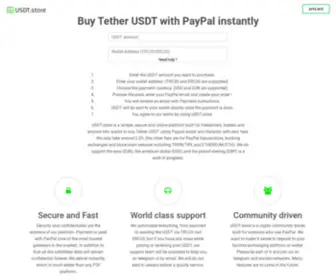 USDT.store(Buy Tether USDT instantly with PayPal on TRC20/ERC20) Screenshot