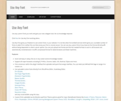 Useanyfont.com(Use any font in your wordpress site) Screenshot