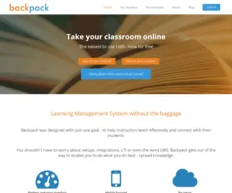 Usebackpack.com(Take your classroom online) Screenshot