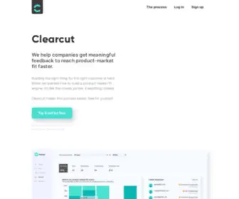 Useclearcut.com(Get meaningful user feedback to reach product) Screenshot