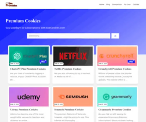 Usecookies.com(Access Premium Account) Screenshot