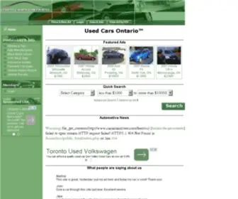 Usedcarsontario.com(Ontario auto classifieds) Screenshot