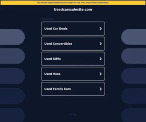 Usedcarssalesite.com(Cheap Used Cars For Sale) Screenshot