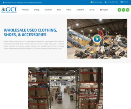 Usedclothingusa.com(Global Clothing Industries) Screenshot
