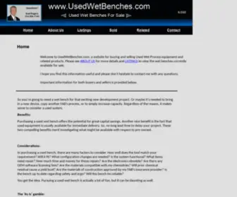 Usedwetbenches.com(Used Wet Benches) Screenshot