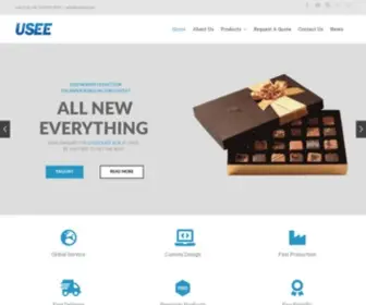 Useebox.com(Paper Boxes Factory and Paper Bags Factory) Screenshot