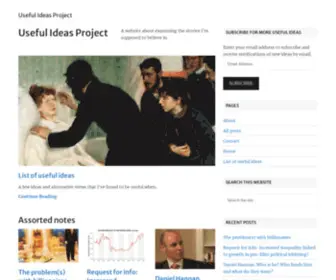 Usefulideasproject.com(Examining the stories I’m supposed to believe in. Includes) Screenshot