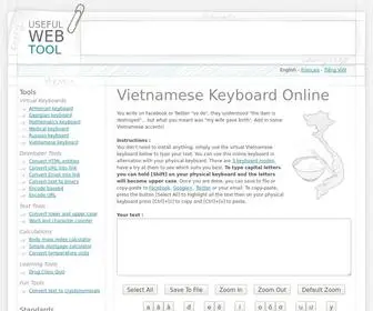 Usefulwebtool.com(Vietnamese keyboard online) Screenshot