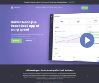 Usegravity.app(Node.js saas boilerplate with) Screenshot