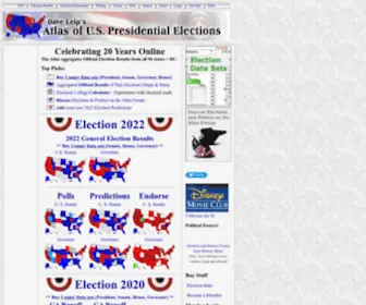 Uselectionatlas.org(Dave Leip's Atlas of U.S) Screenshot