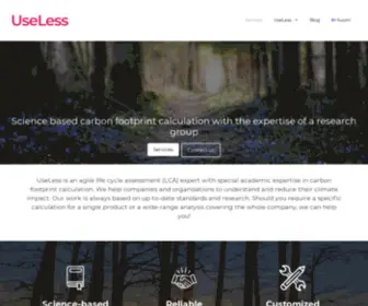 Useless.fi(Hiilijalanjälkilaskenta) Screenshot