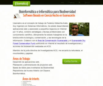 Usematics.com(Bioinformática e Informática para Biodiversidad) Screenshot