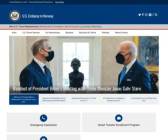 Usembassy.no(The mission of the U.S. Embassy) Screenshot