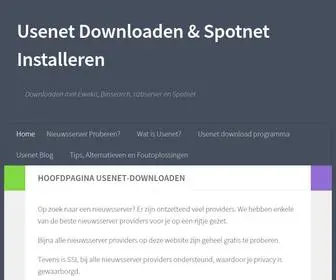 Usenet-Downloaden.nl(Spotnet en nzbserver handleidingen leer downloaden met een payserver) Screenshot