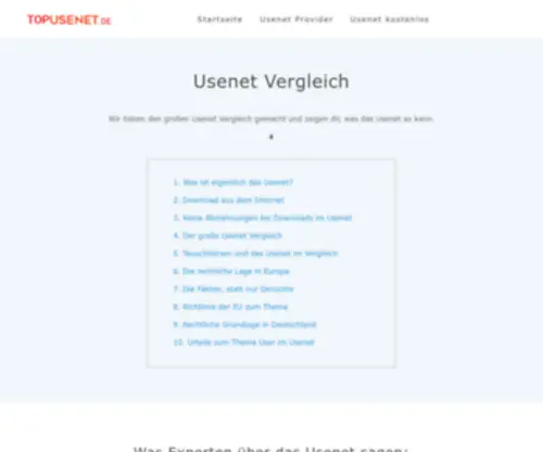 Usenet-Vergleichen.de(Lll▷) Screenshot