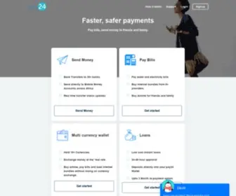 Usepay24.com(Free Mobile Money and Bank Transfers) Screenshot