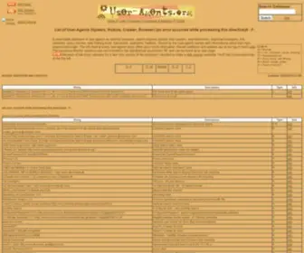 User-Agents.org(List of User) Screenshot