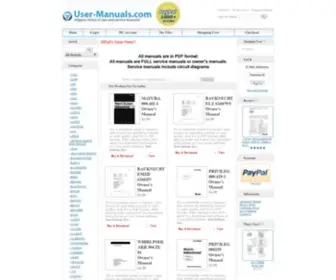 User-Manuals.com(Owner's Manuals and Service Manuals) Screenshot