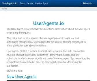 Useragents.io(UserAgents) Screenshot