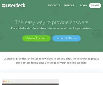 Userdeck.com(Customer Support Software) Screenshot