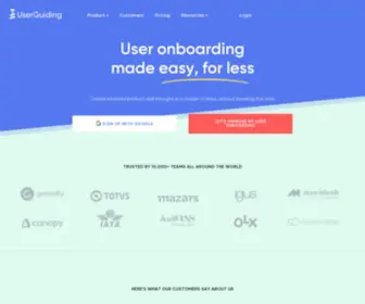 Userguiding.com(Product Walkthrough & User Onboarding Software) Screenshot