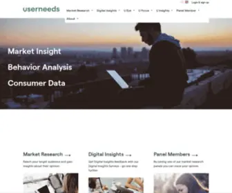 Userneeds.no( Your online data supplier in the Nordics) Screenshot