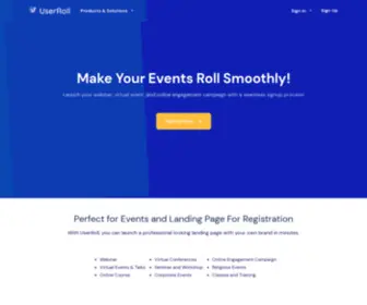 Userroll.com(Online Event Management & Registration Platform) Screenshot