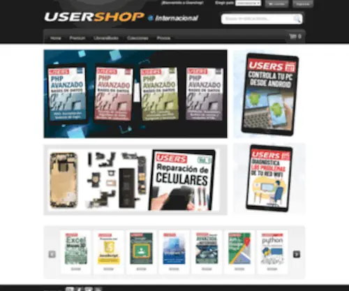 Usershop.com.ar(Libros, revistas, suscripciones, colecciones y fasciculos de computacion) Screenshot