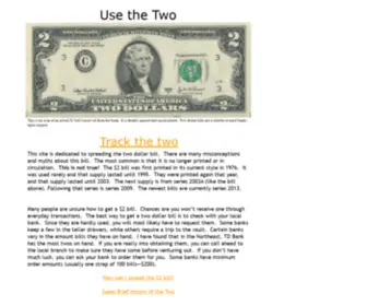 Usethetwo.com(Use The $2) Screenshot