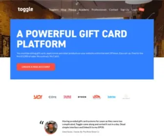 Usetoggle.com(The simply powerful gift card platform) Screenshot